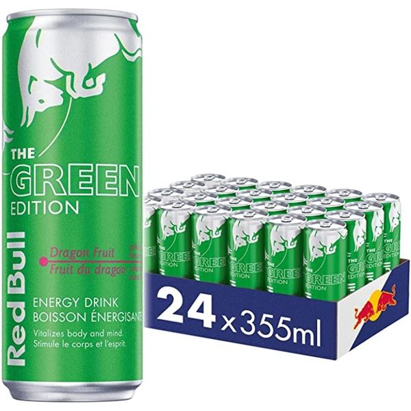 NEW CASE OF 24 GREEN EDITION RED BULL ENERGY DRINK