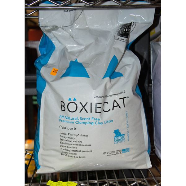 20LB BAG OF BOXIE CAT CLUMPING CLAY LITTER