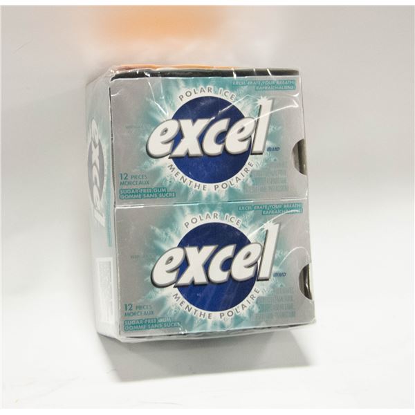 NEW CASE OF 12 PACKS OF EXCELL POLAR ICE GUM