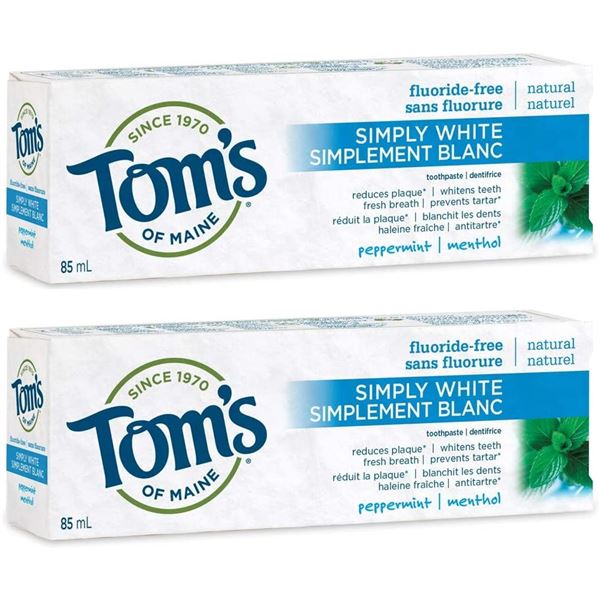 NEW 2 PACK OF TOM'S OF MAINE SIMPLY WHITE