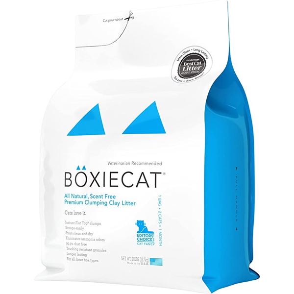 NEW 28LBS BAG OF BOXIECAT ALL NATURAL SCENT FREE