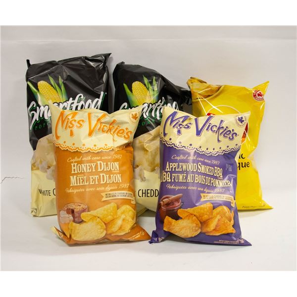 NEW CASE OF FRITO-LAY POPCORN, KETTLE CHIPS