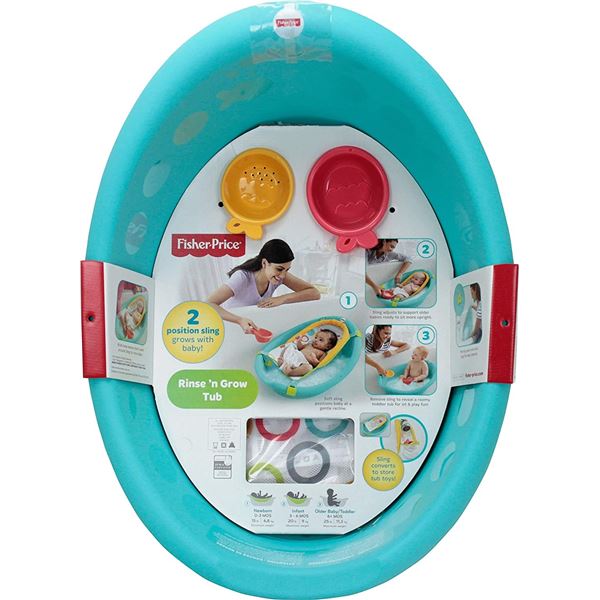 NEW FISHER PRICE RINSE N GO BABY TUB WITH SLING