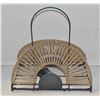 NEW UNBOXED HOME TRENDS METAL/ROPE MAGAZINE RACK