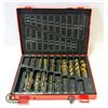 RED STEEL DRILL BIT STORAGE BOX WITH 19