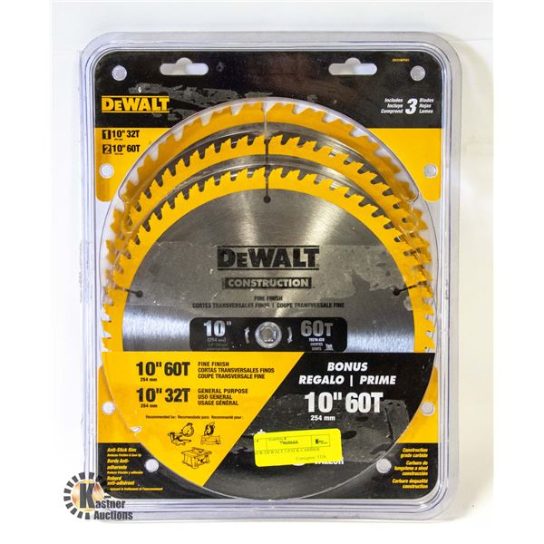 NEW DEWALT 3-PACK CARBIDE