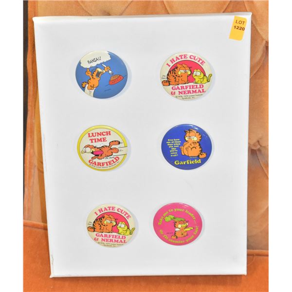 GARFIELD PINBACK BUTTONS