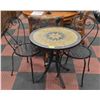 Image 1 : ROUND METAL TABLE SET WITH 2 CHAIRS