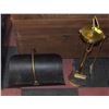 Image 1 : BRASS STAND-UP FIREPLACE SET WITH LOG HOLDER
