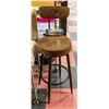 Image 1 : NEWLY ASSEMBLED BROWN SUEDE 29" BAR STOOL W/