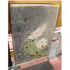 Image 1 : LARGE FRAMED ASIAN WATER COLOR CRANE