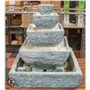 Image 1 : LARGE 3 TIER CERAMIC WATER FOUNTAIN - 26"H X