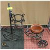 Image 1 : BLACK WROUGHT IRON BICYCLE PLANT STAND -