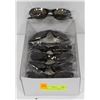 Image 1 : 6 PAIRS OF BLACK WITH BRONZE LENS SPORT SUNGLASSES