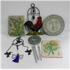 Image 1 : BOX OF GARDEN PLAQUES AND WINDCHIMES