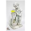 Image 1 : CERAMIC BOY GARDEN STATUE - 18" TALL