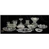 FLAT OF DECORATIVE GLASSWARE INCL. LIDDED