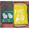 Image 1 : NEW MENS XL RAIN COAT YELLOW + 2 NEW REPLACEMENT