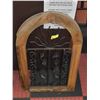 Image 1 : WOOD & WROUGHT IRON WALL HANGING - 31"H