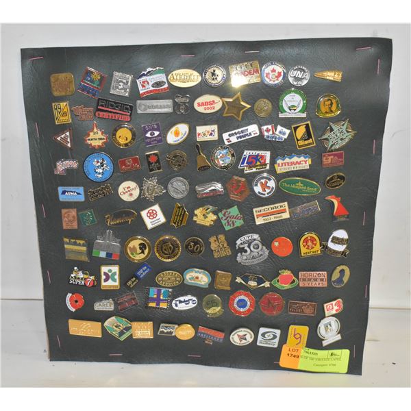 COLLECTION OF 100 VINTAGE LAPEL PINS