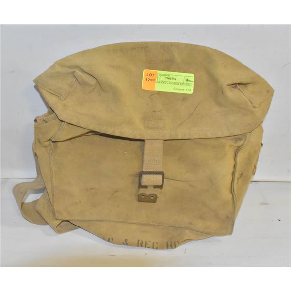 VINTAGE CANVAS MILITARY BAG