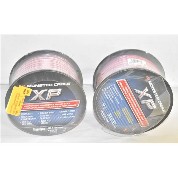 2 NEW ROLLS OF MONSTER CABLE HIGH PROFORMANCE