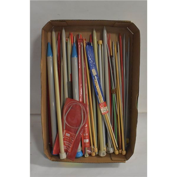 FLAT OF KNITTING NEEDLES