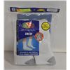 Image 1 : WHITE CREW SOCKS 12-16 SIZE 6-PACK