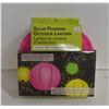 Image 1 : 10" SOLAR POWERED OUTDOOR PATIO LANTERN PINK