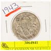 Image 1 : 1943 CANADIAN SILVER HALF DOLLAR