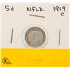 Image 2 : 1919 NFLD KING GEORGE SILVER FIVE CENT