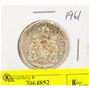 Image 1 : 1961 CANADIAN SILVER HALF DOLLAR