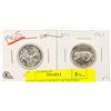 Image 1 : 2 CANADIAN SILVER QUARTERS 1965-1967