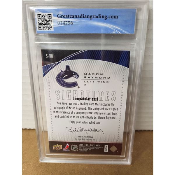 Mason Raymond Trading Card *Graded* (A3756)