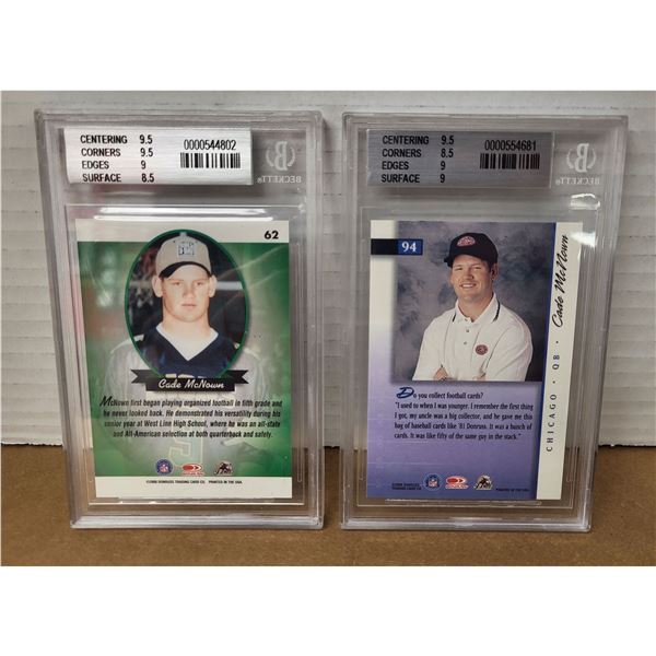 2x Cade McNown Trading Cards *Graded* (A3758)