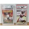 Image 1 : Keyshawn Johnson & Warrick Dunn Trading Cards *Graded* ( A3760)