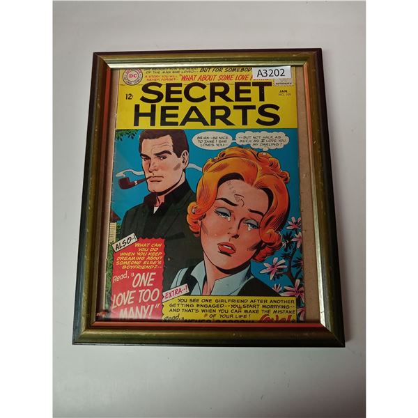 Framed Secret Hearts Comic (A3202)