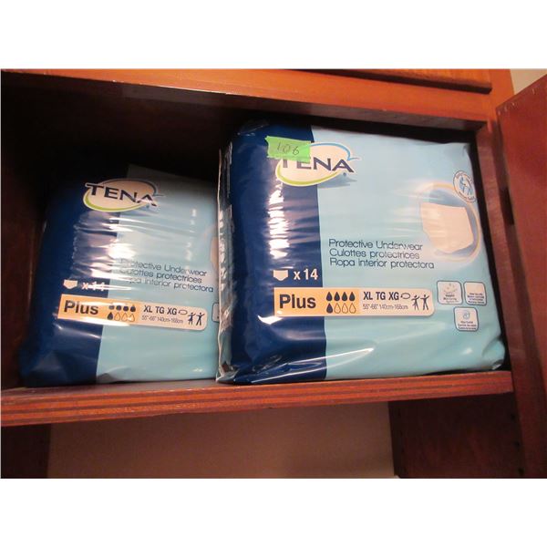 LAUNDRY ROOM:  TENA PROTECTIVE UNDERWEAR (XL) - 5 PACKAGES