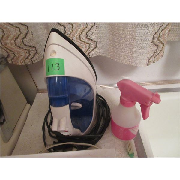 LAUNDRY ROOM:  IRONING BOARD & SUNBEAM IRON