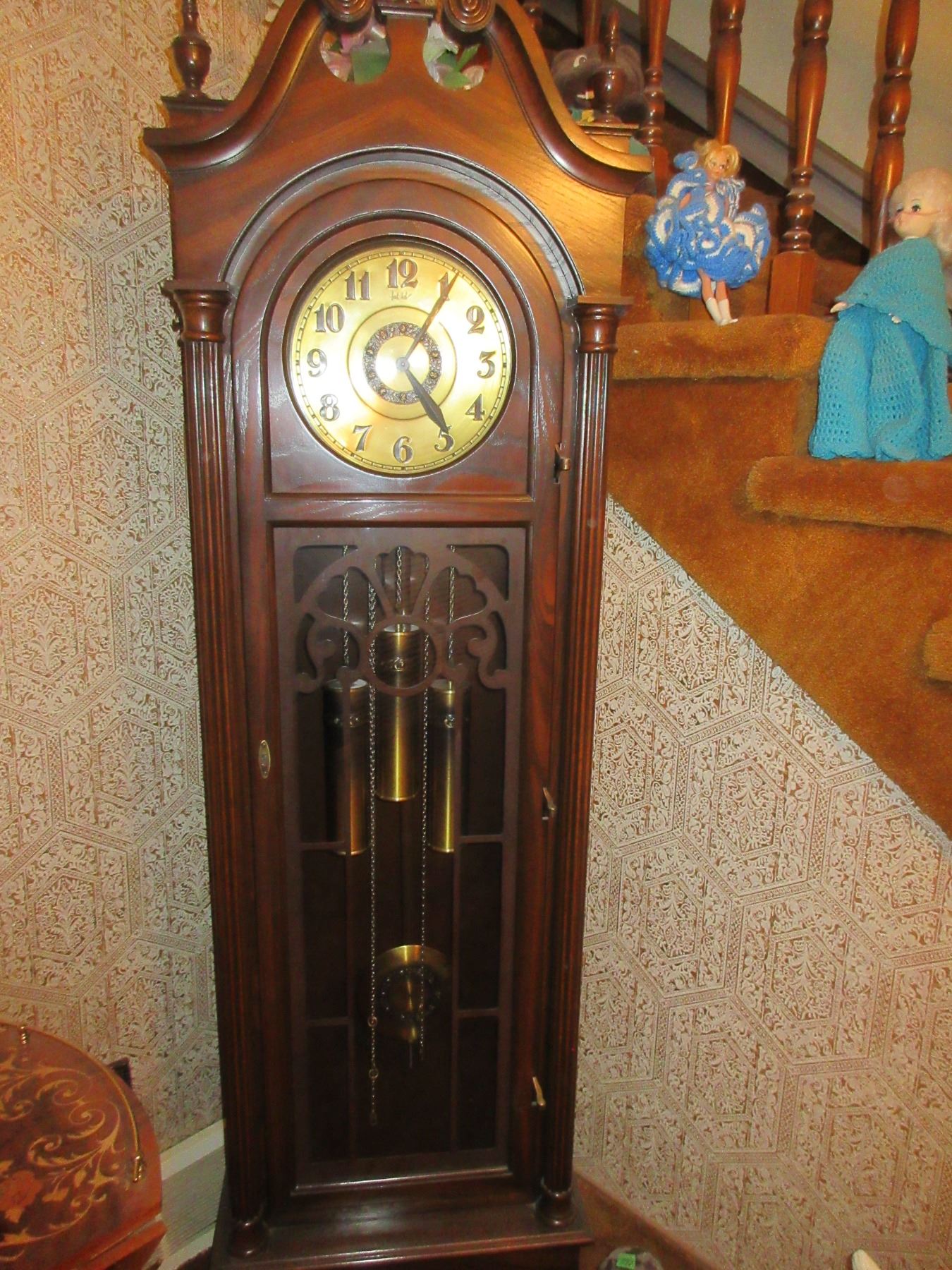 FRONT ENTRY GRANDFATHER CLOCK (3375; WATERLOO, ONTARIO; HENTSCHEL