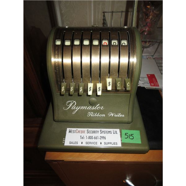 DININGROOM:  PAYMASTER CHEQUE MACHINE