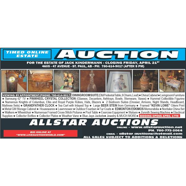 THANK YOU FOR REGISTERING FOR OUR SALE