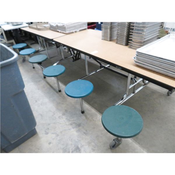 3 - 12' w/12 Seat Fold Up Rolling Picnic/Dining Table New Retail $1500 - 3 X $