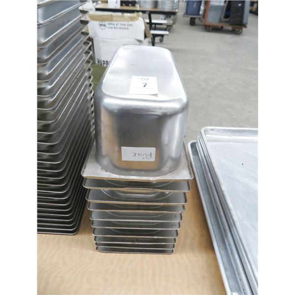 10-Third by 4" Insert Pans - 10 X $