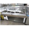 Image 1 : Volrath 6' 5 Comp Electric Steam Table w/Sneeze Guard, Heat Lamp & Tray Slide