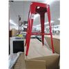 Image 1 : 41-Red Metal Backless Patio Bar Stools - 41 X $
