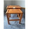 Image 1 : Wood Mid Century Modern Nesting Tables