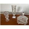 Image 1 : Pinwheel Crystal Vases & Candy Dish