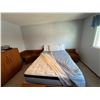 Image 1 : Double Mattress & Box Spring with Metal Rails, Wooden Head Board and Matching Side Tables