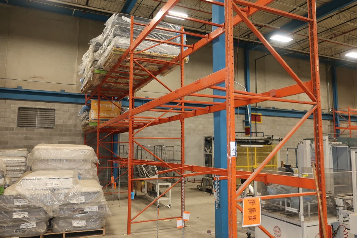 13 Ft Racking Warehouse Pallet Racking -3 Section -4 Vertical Uprights (approx. 16ft ...